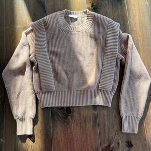 Babaton Cozy Knit Sweater in Tan